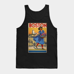 A Vintage Travel Art of Boston - Massachusetts - US Tank Top